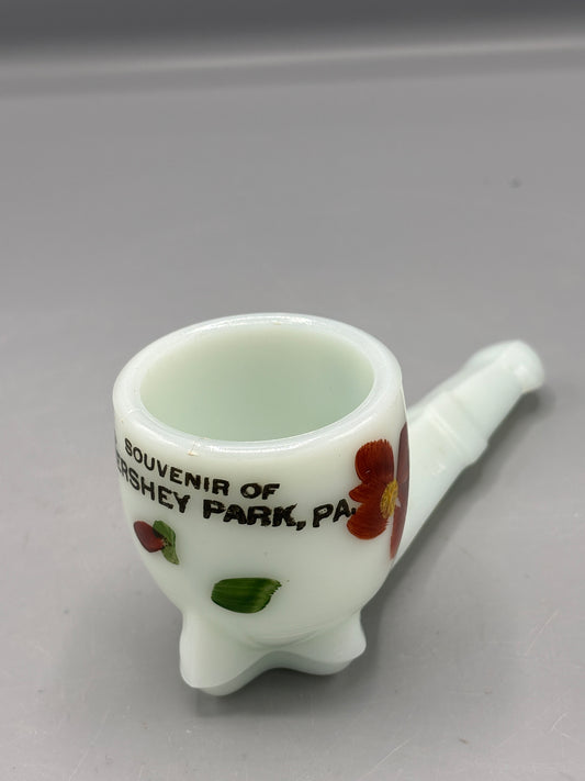 Vintage milk glass Souvenir Pipe Hershey Park