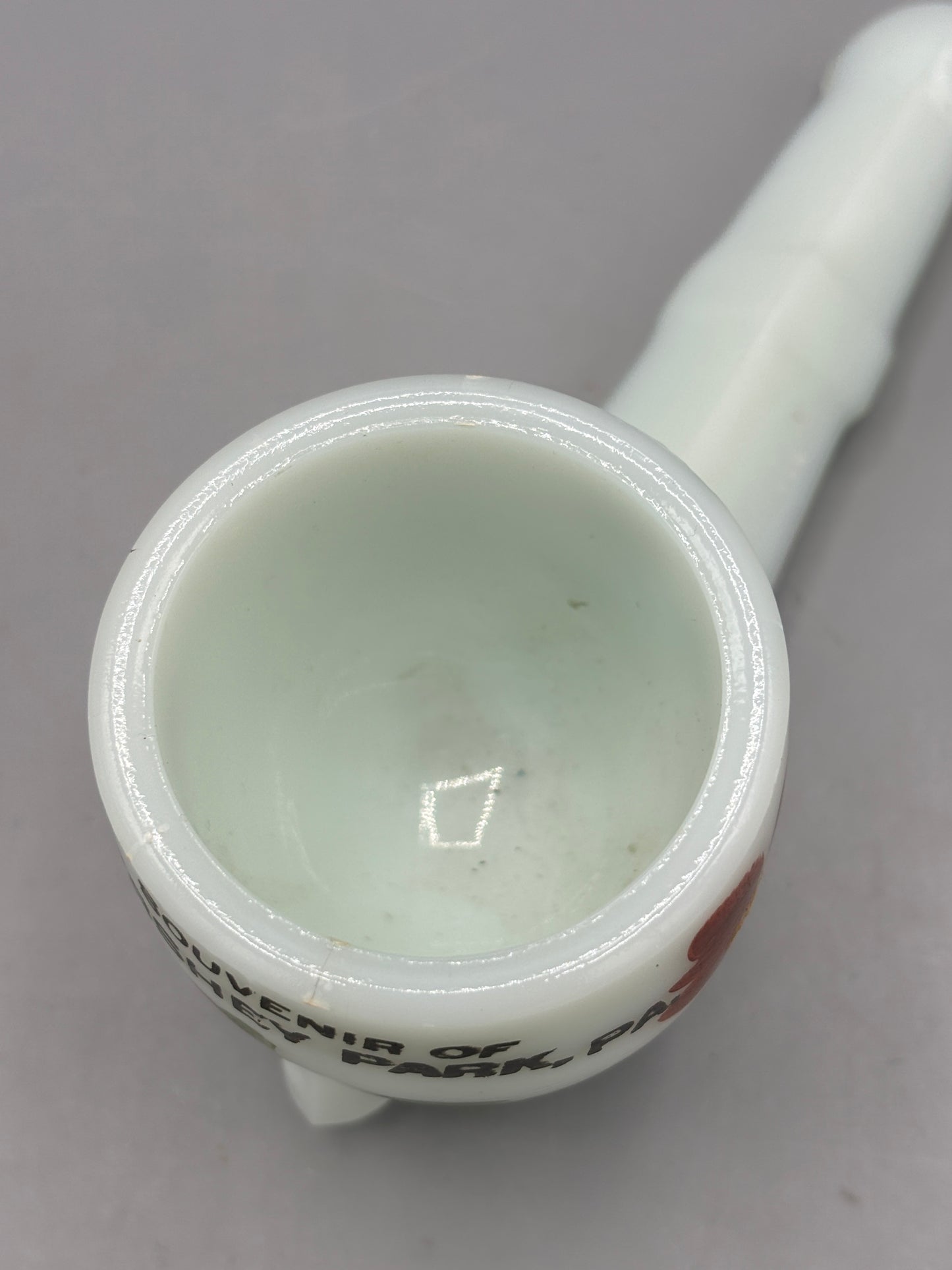 Vintage milk glass Souvenir Pipe Hershey