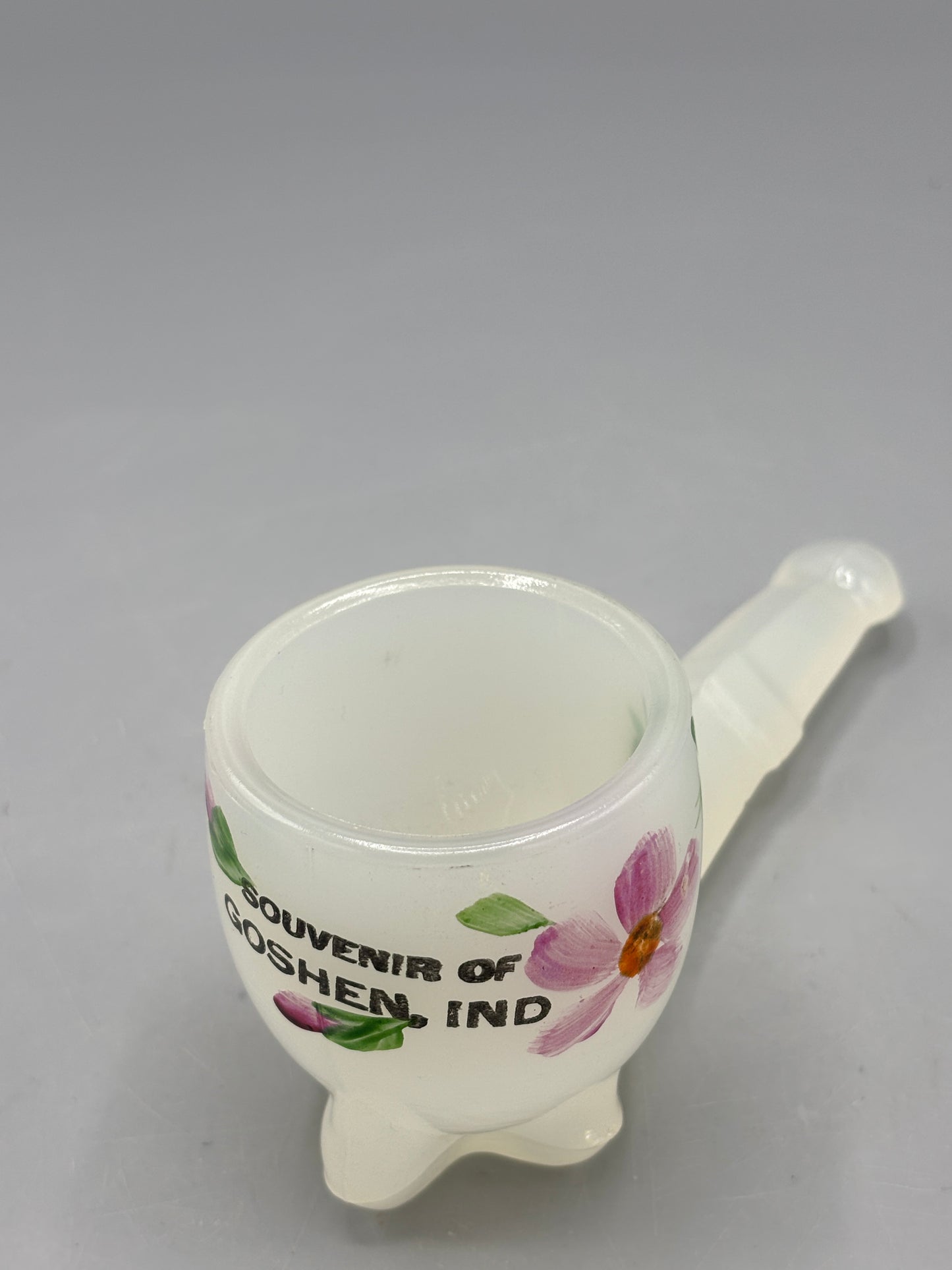 Vintage Milk glass Souvenir pipe