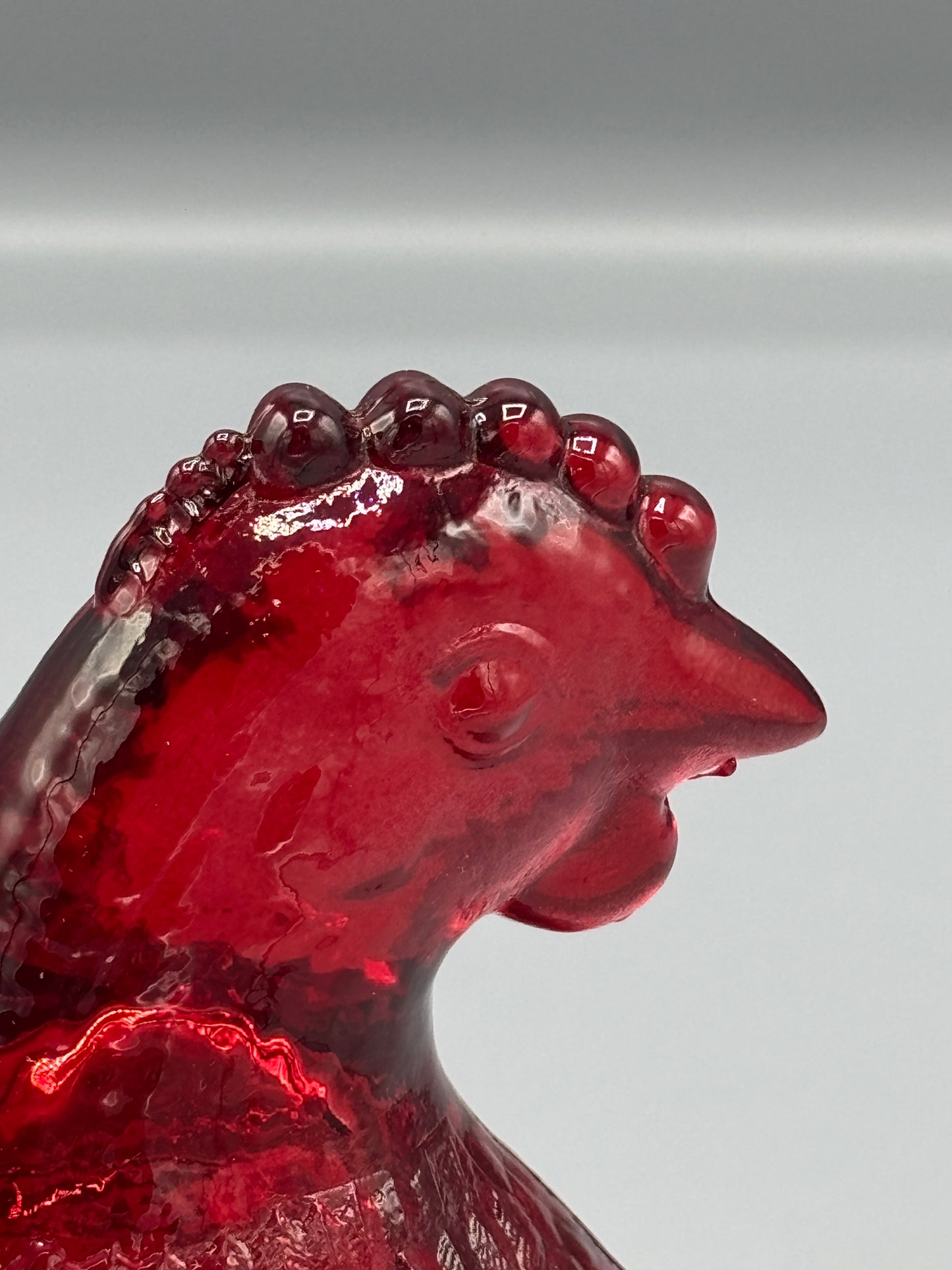 Vintage Indiana glass hen on nest