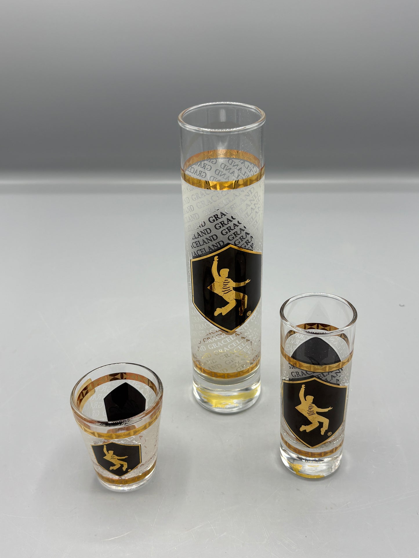 Set of 3 Elvis shot glasses
