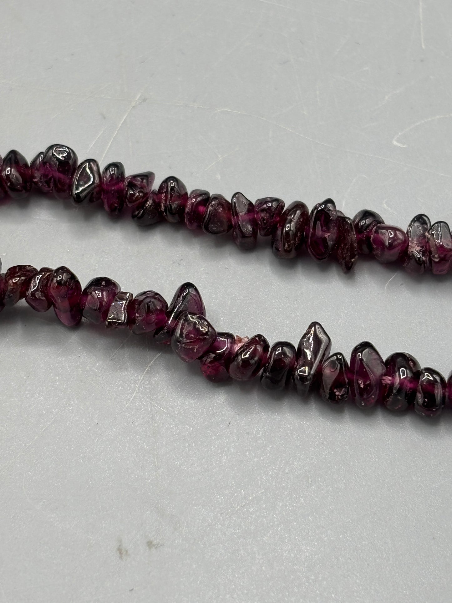 Hand strung Garnett necklace