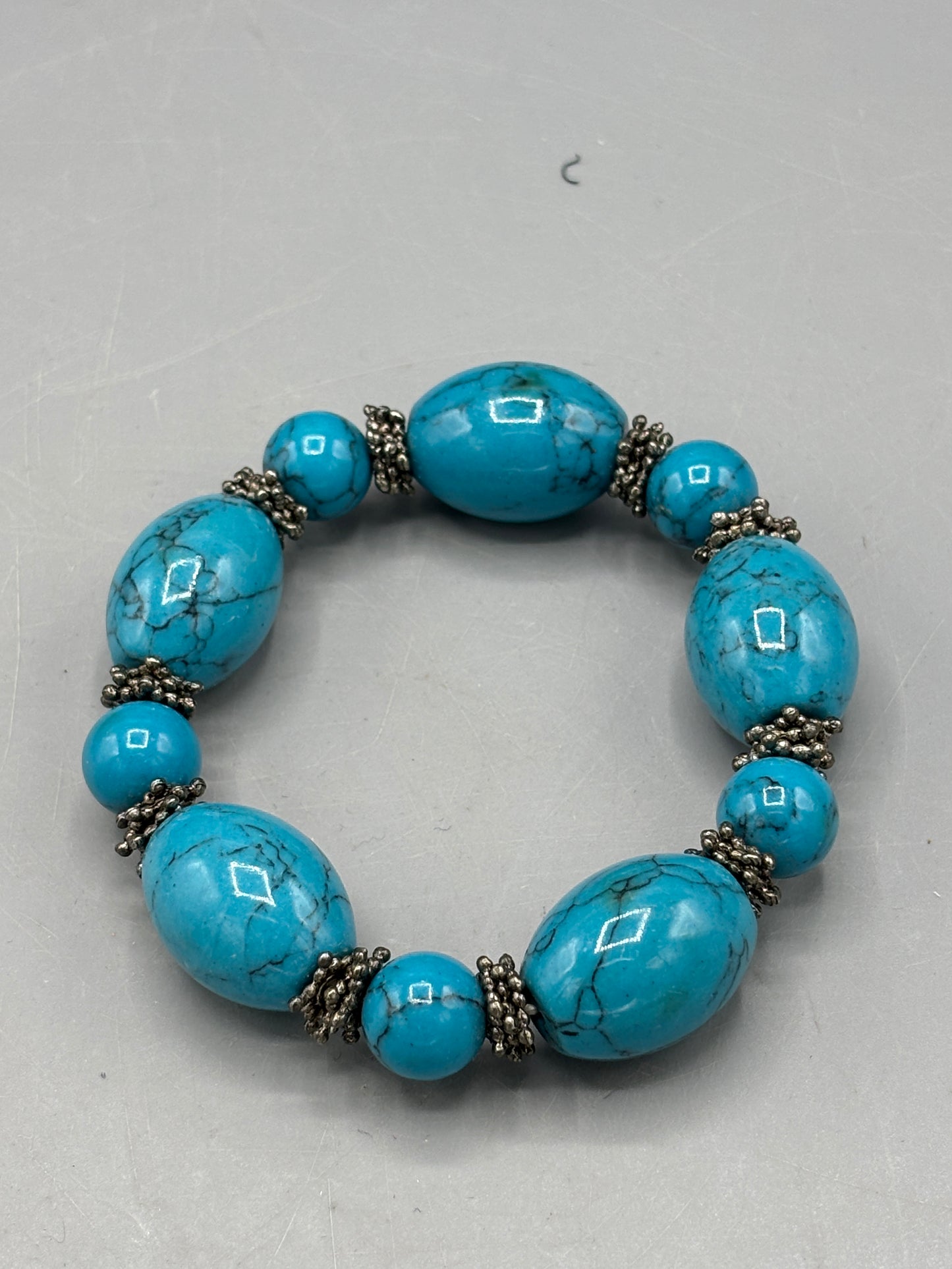 Turquoise style stretch bracelet