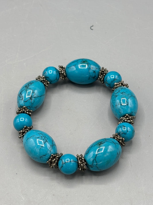 Turquoise style stretch bracelet