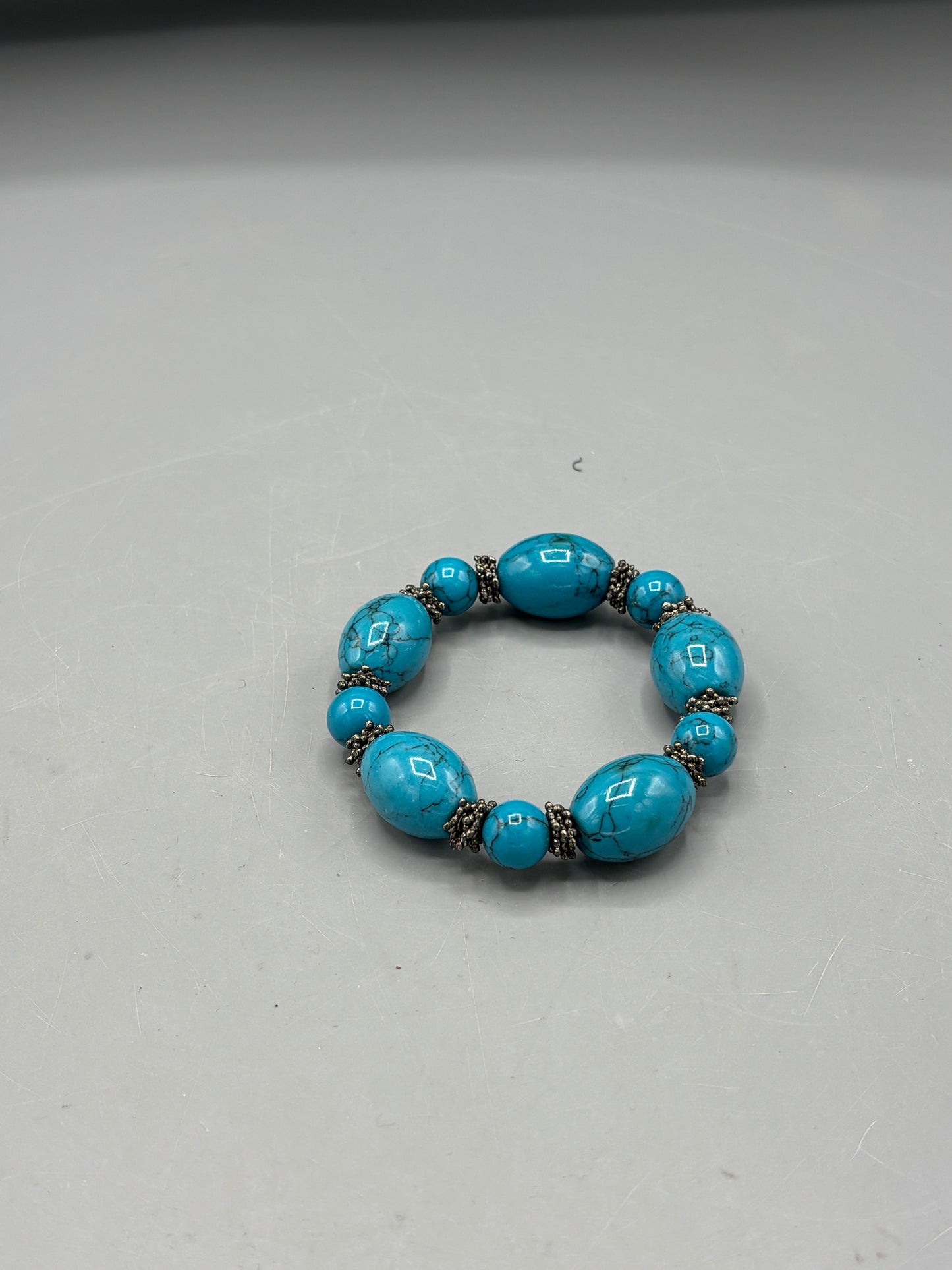 Turquoise style stretch bracelet
