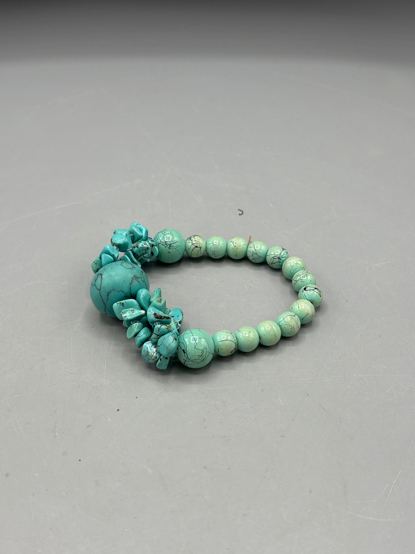 Turquoise style stretch bracelet