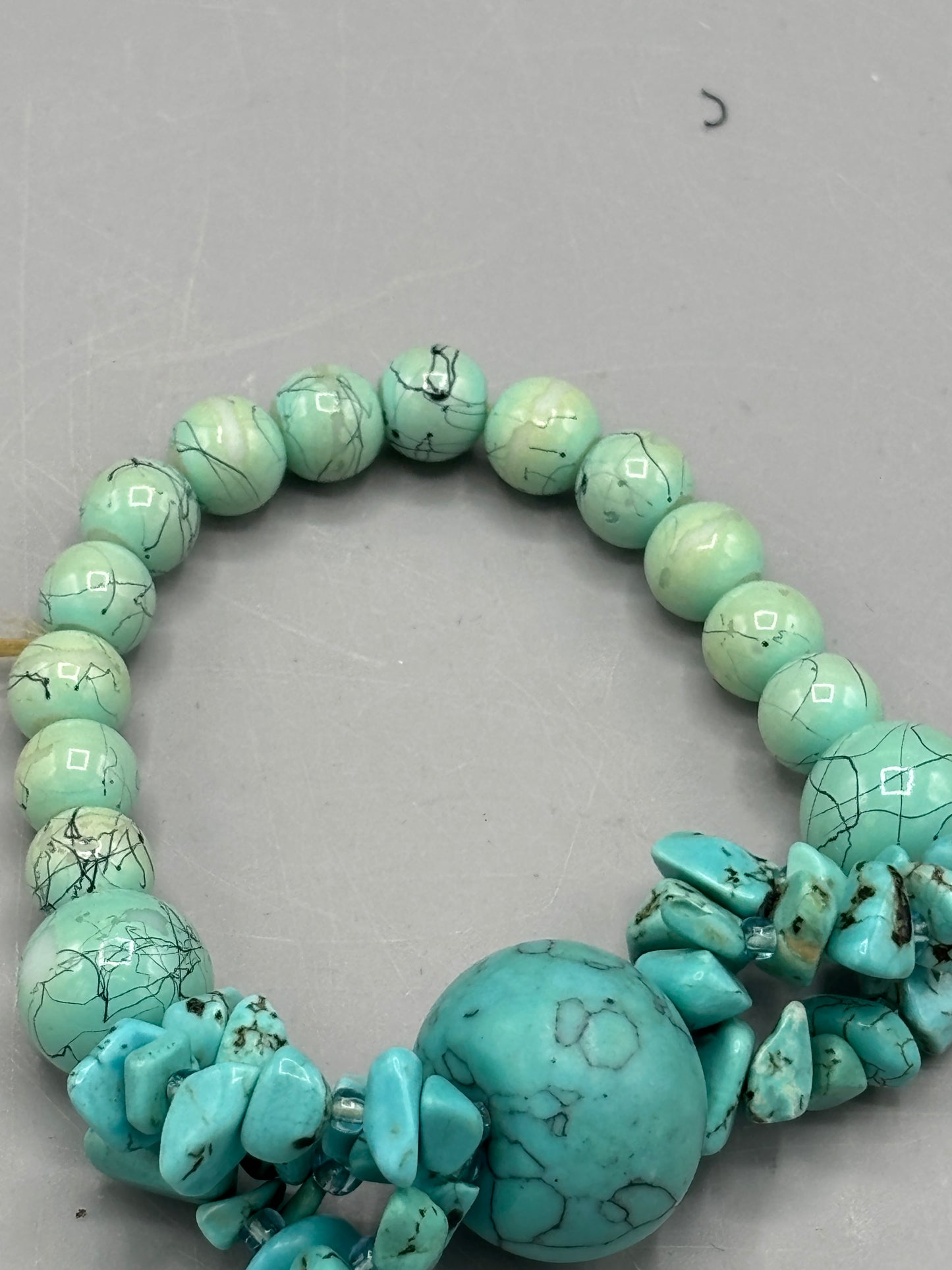 Turquoise style stretch bracelet