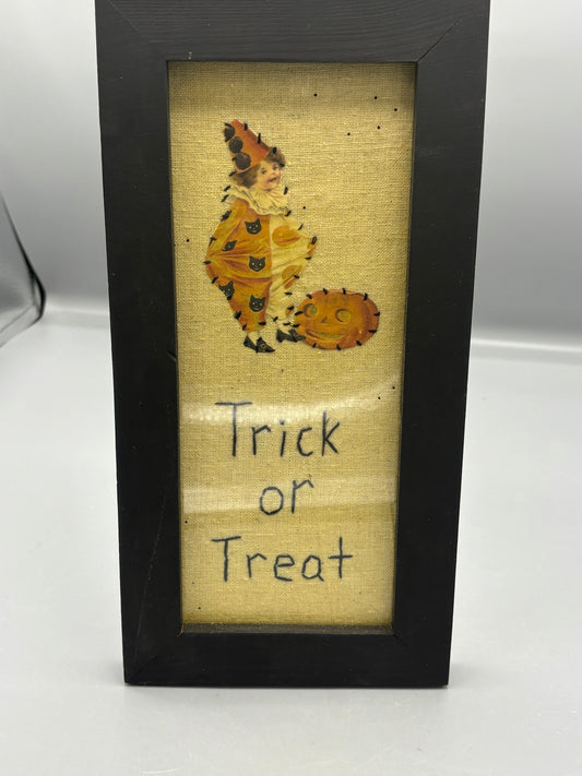 Trick or Treat vintage style Halloween sign