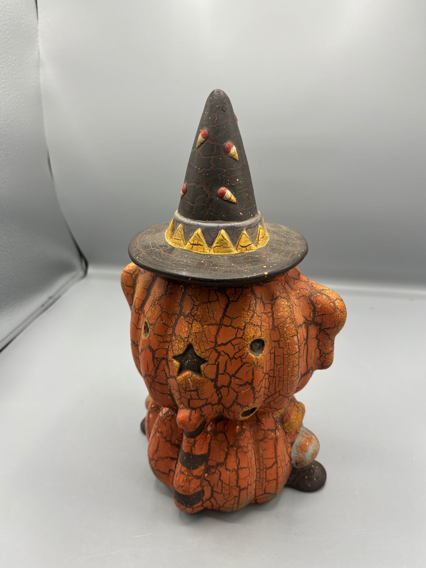 Ceramic Pumpkin cat Jack o Lantern