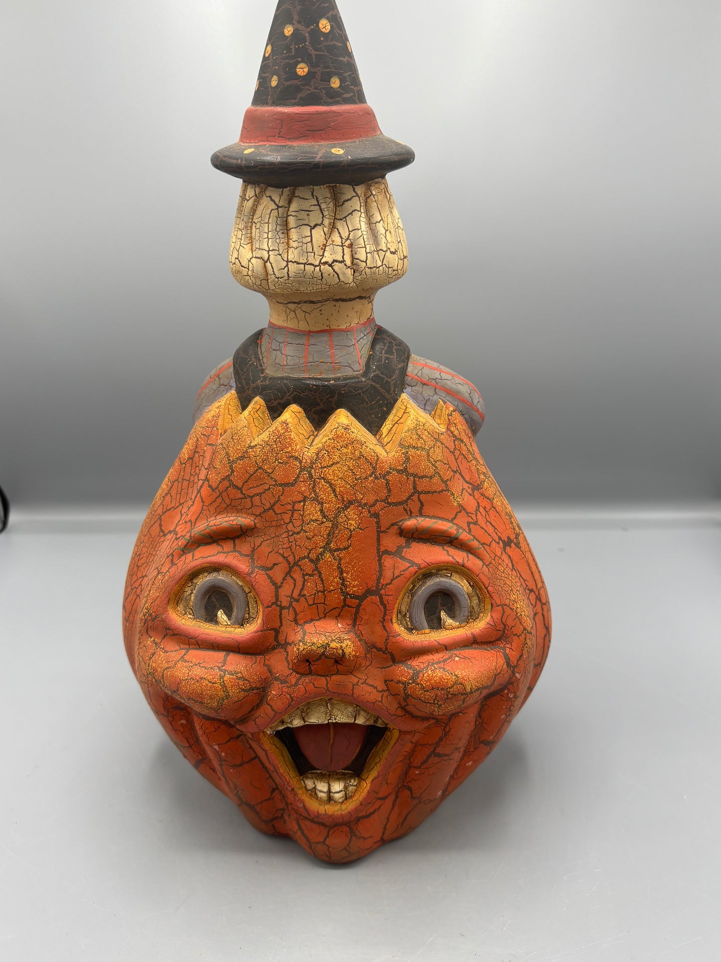 Vintage Witch 2 faced Pumpkin by Midwest