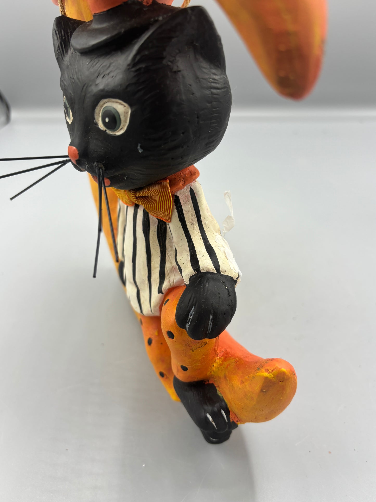 Vintage Black cat sitting on Moon wall