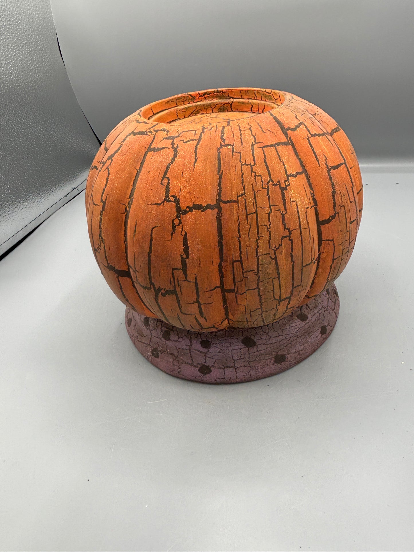 Vintage style Crackle Halloween Pumpkin