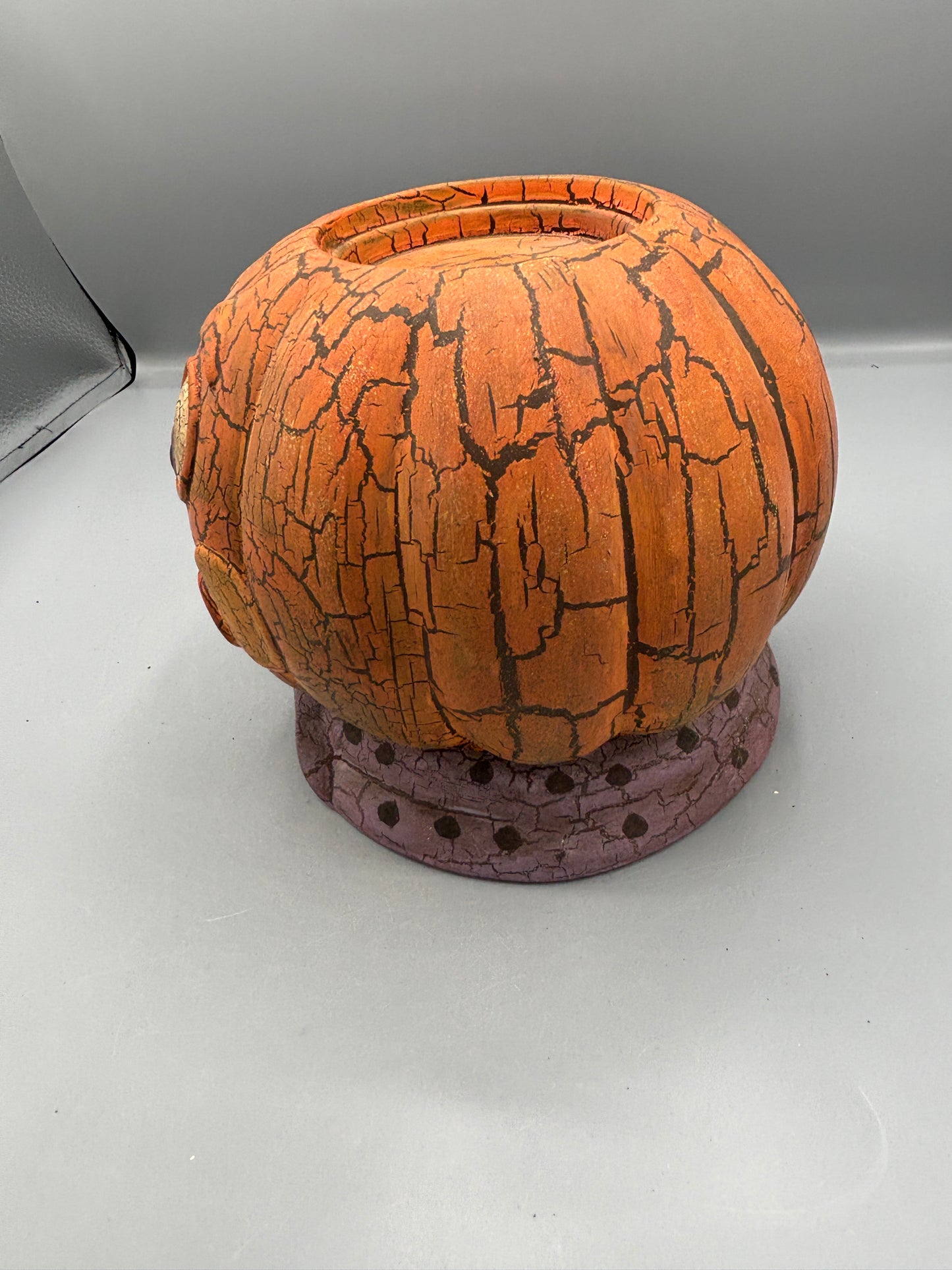 Vintage style Crackle Halloween Pumpkin