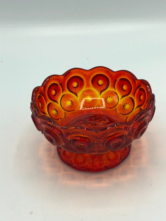 LE Smith  Orange "Moon & Stars" bowl