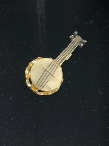 Small Vintage Mother of Pearl Banjo pin