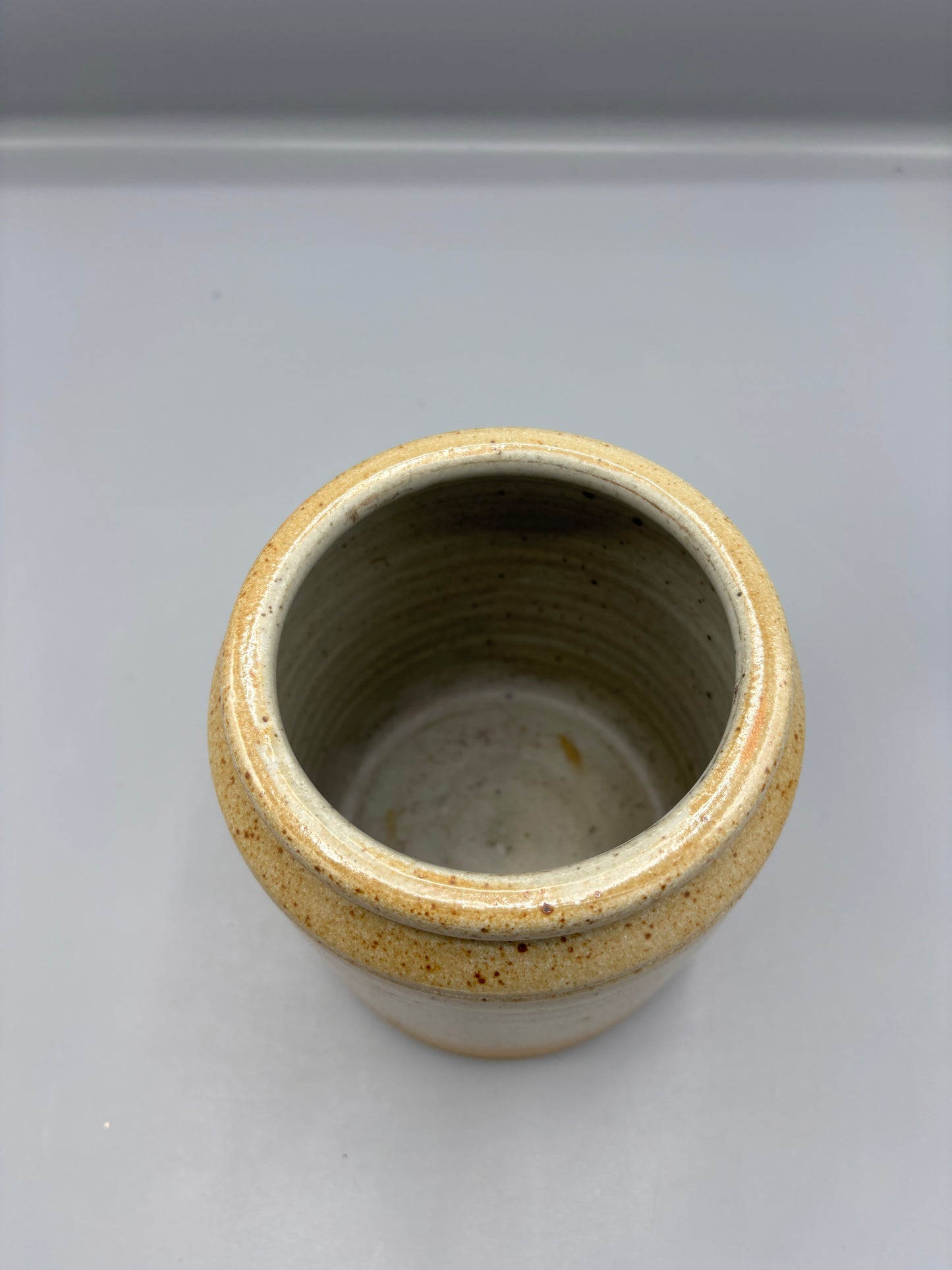 Vintage salt glazed stoneware crock