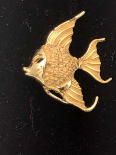 Gold tone fish pin