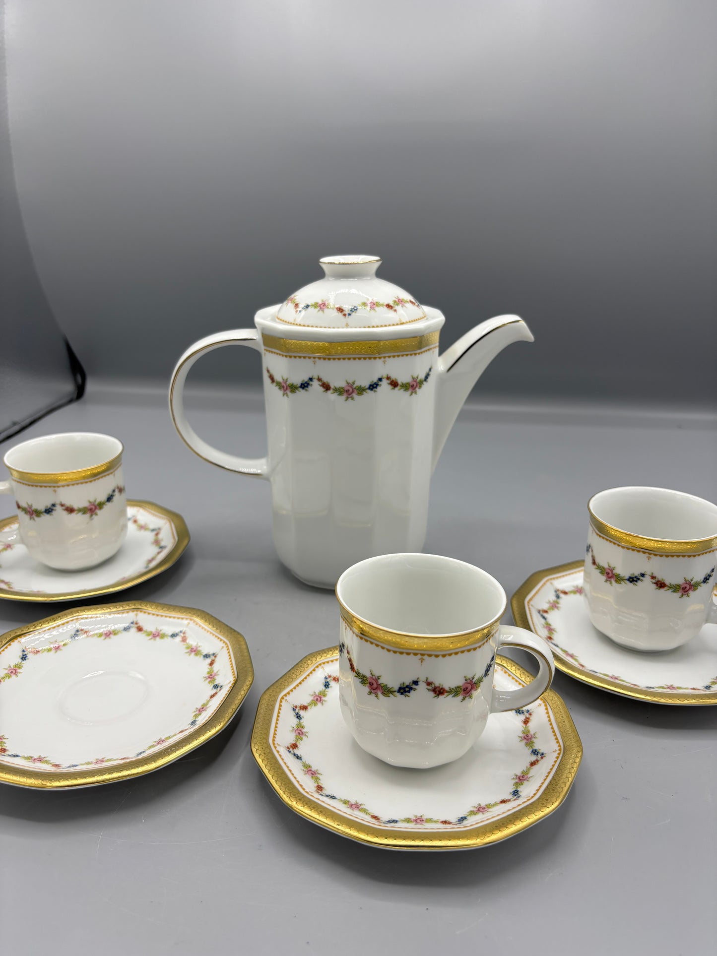Vintage Tirschenreuth Bavarian Demitasse Coffee set
