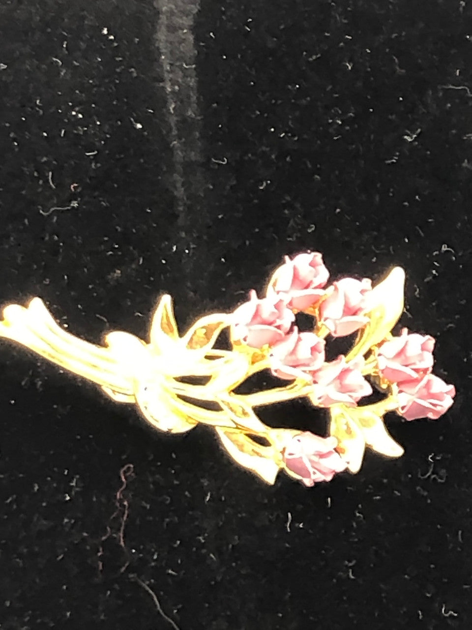 Vintage "GE Wling" Mauve Rose Pin