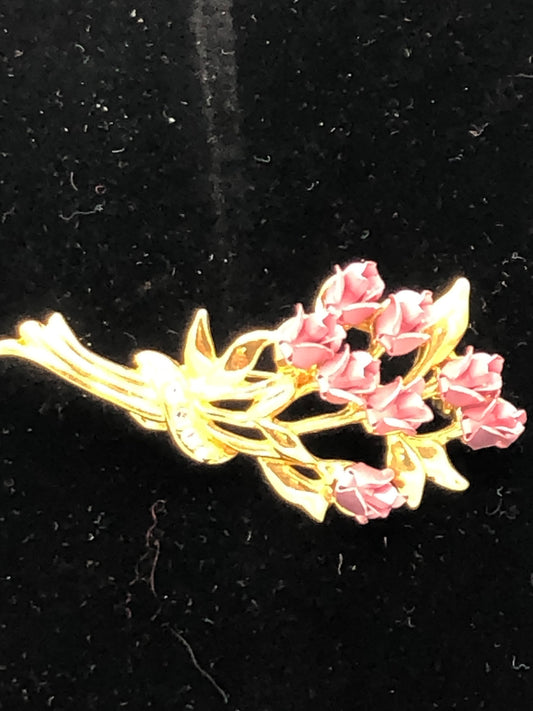 Vintage "GE Wling" Mauve Rose Pin