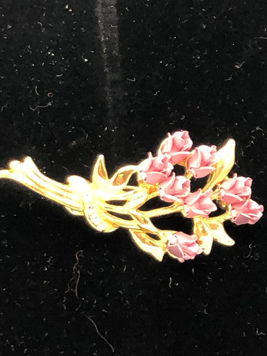 Vintage "GE Wling" Mauve Rose Pin