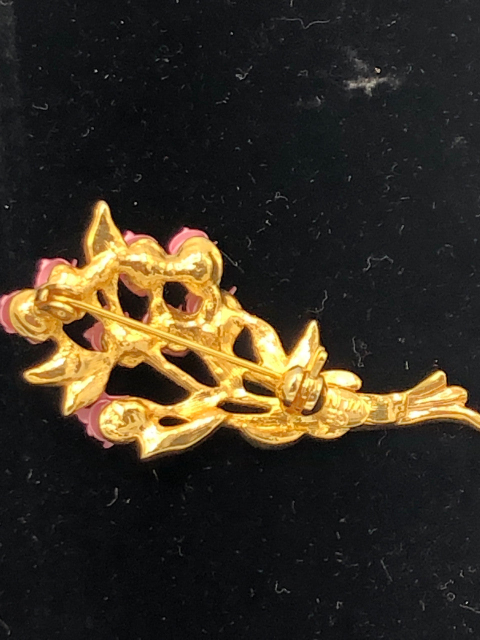 Vintage "GE Wling" Mauve Rose Pin