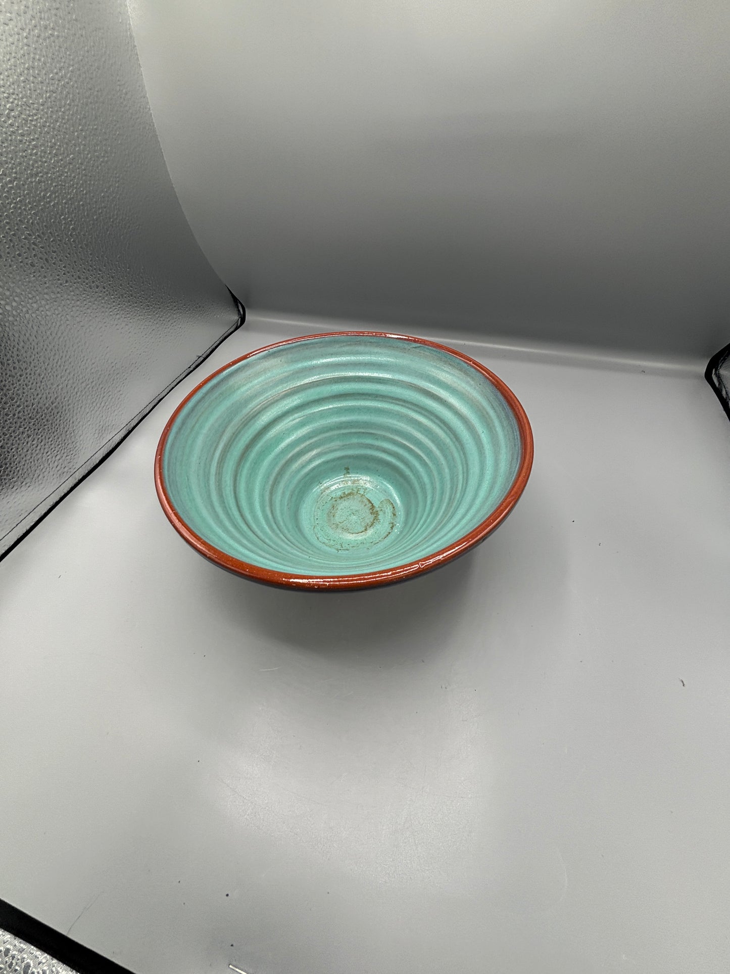 Signed Bolayn Giarla Swirl pottery bowl