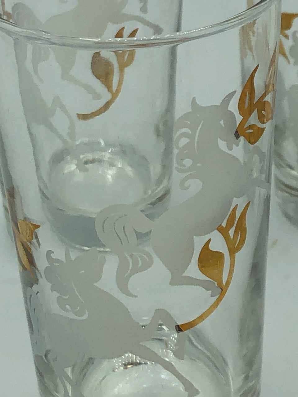 Set of 4 Libby Prancing Unicorn glasses