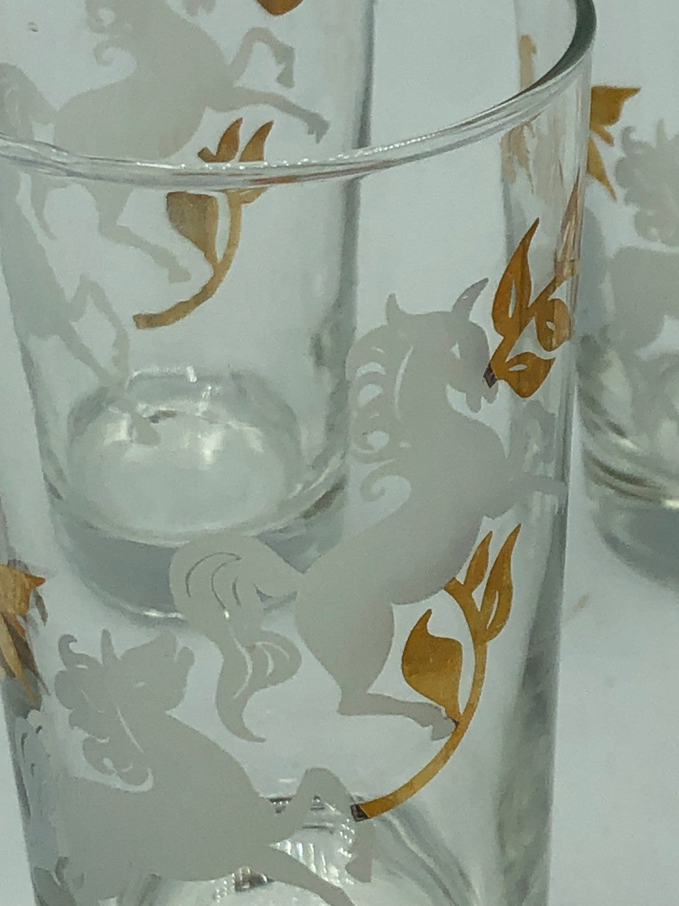 Set of 4 Libby Prancing Unicorn glasses