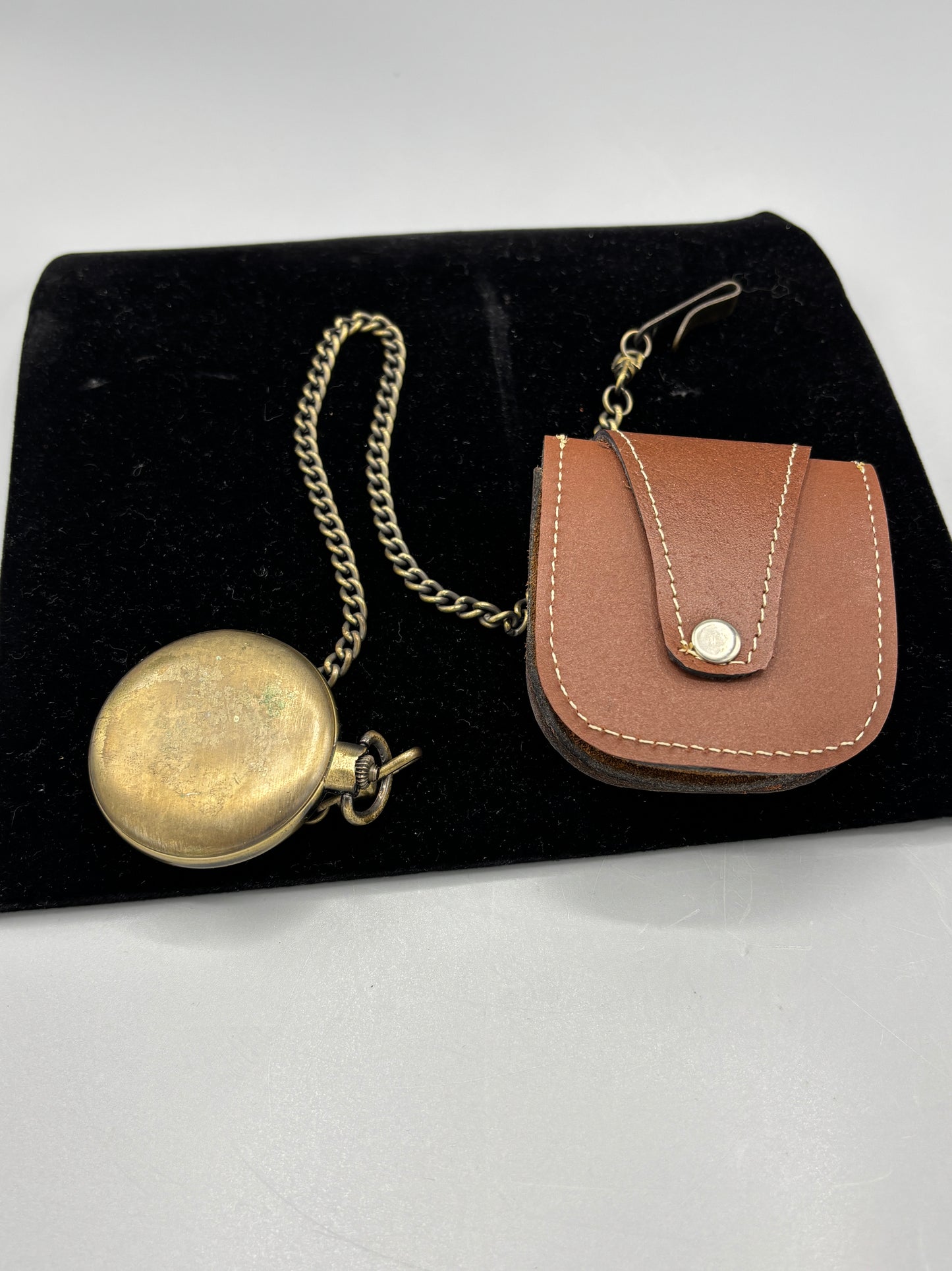 Japan Pocket Watch with Leather Case
