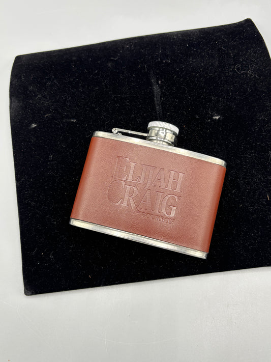 Elijah Craig Leather Bourbon Flask