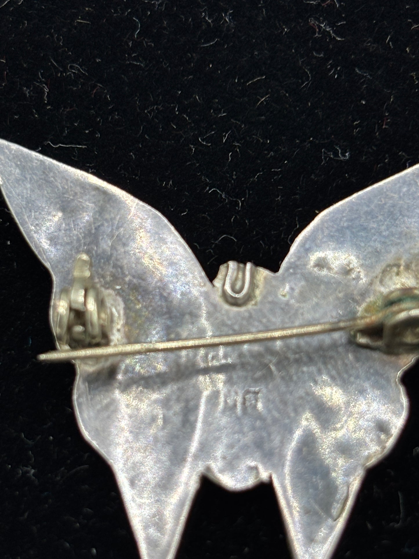 Vintage Sterling Abalone Butterfly brooch