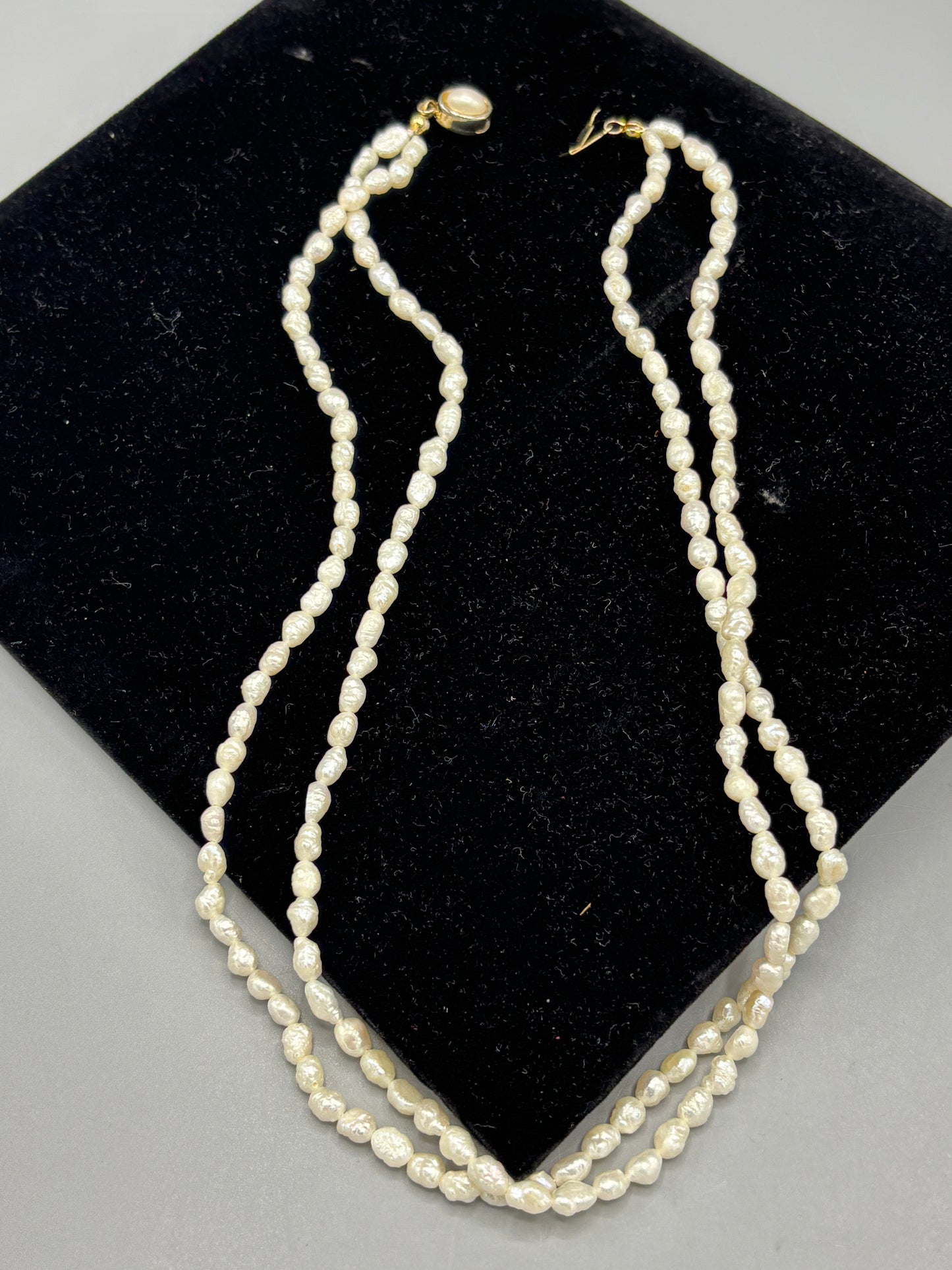 Double stand fresh water pearl Necklace