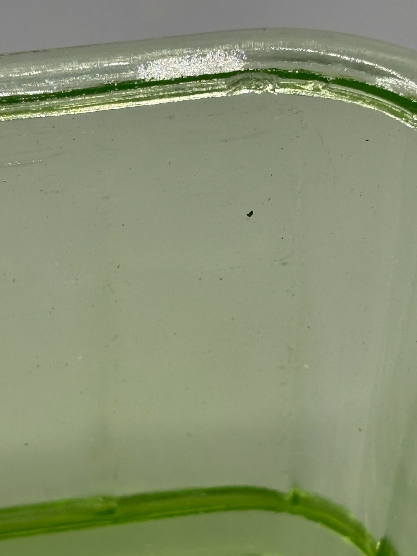 Vintage Uranium glass refrigerator container