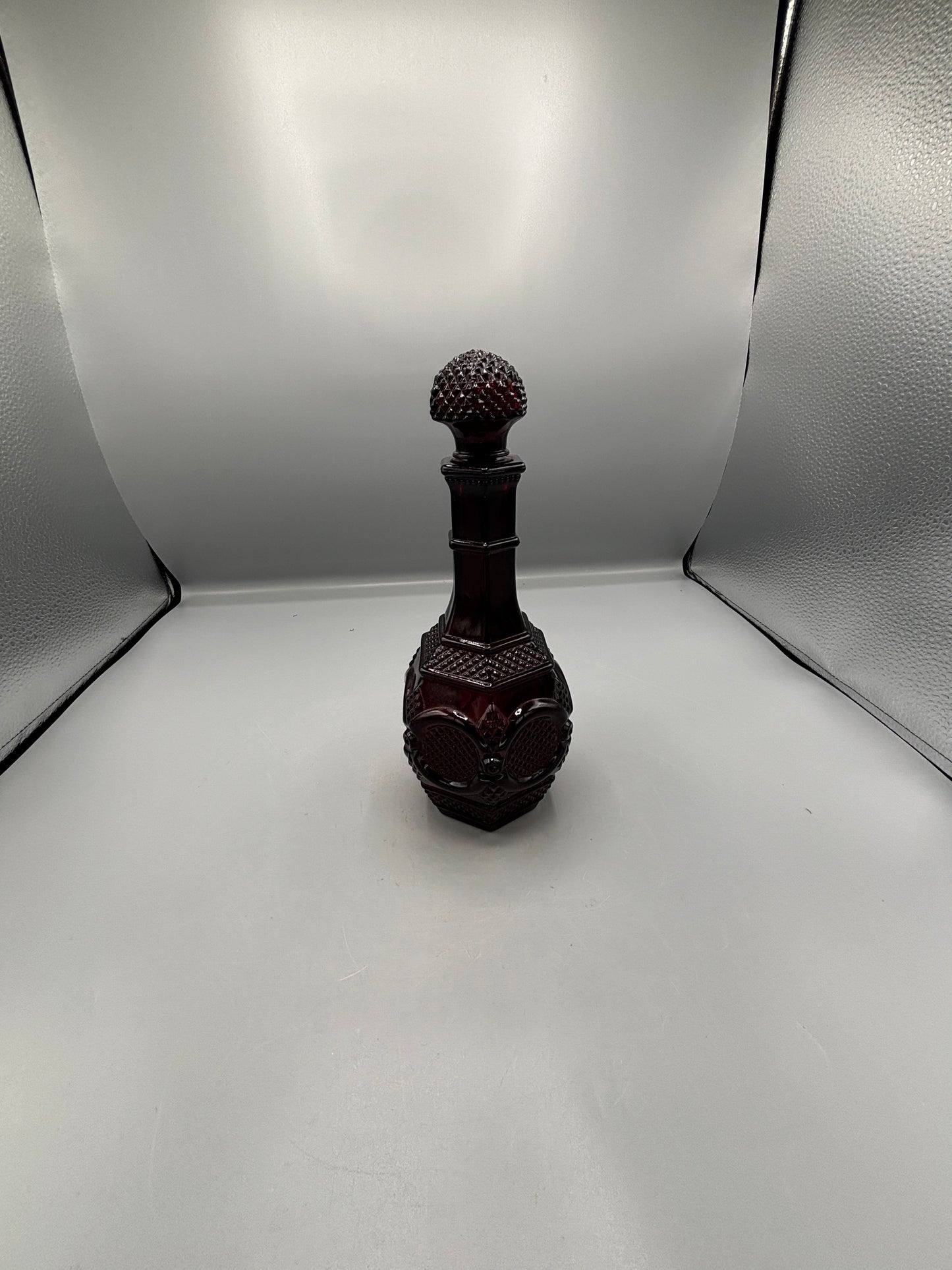 Vintage Avon Cape Cod Ruby Red wine decanter