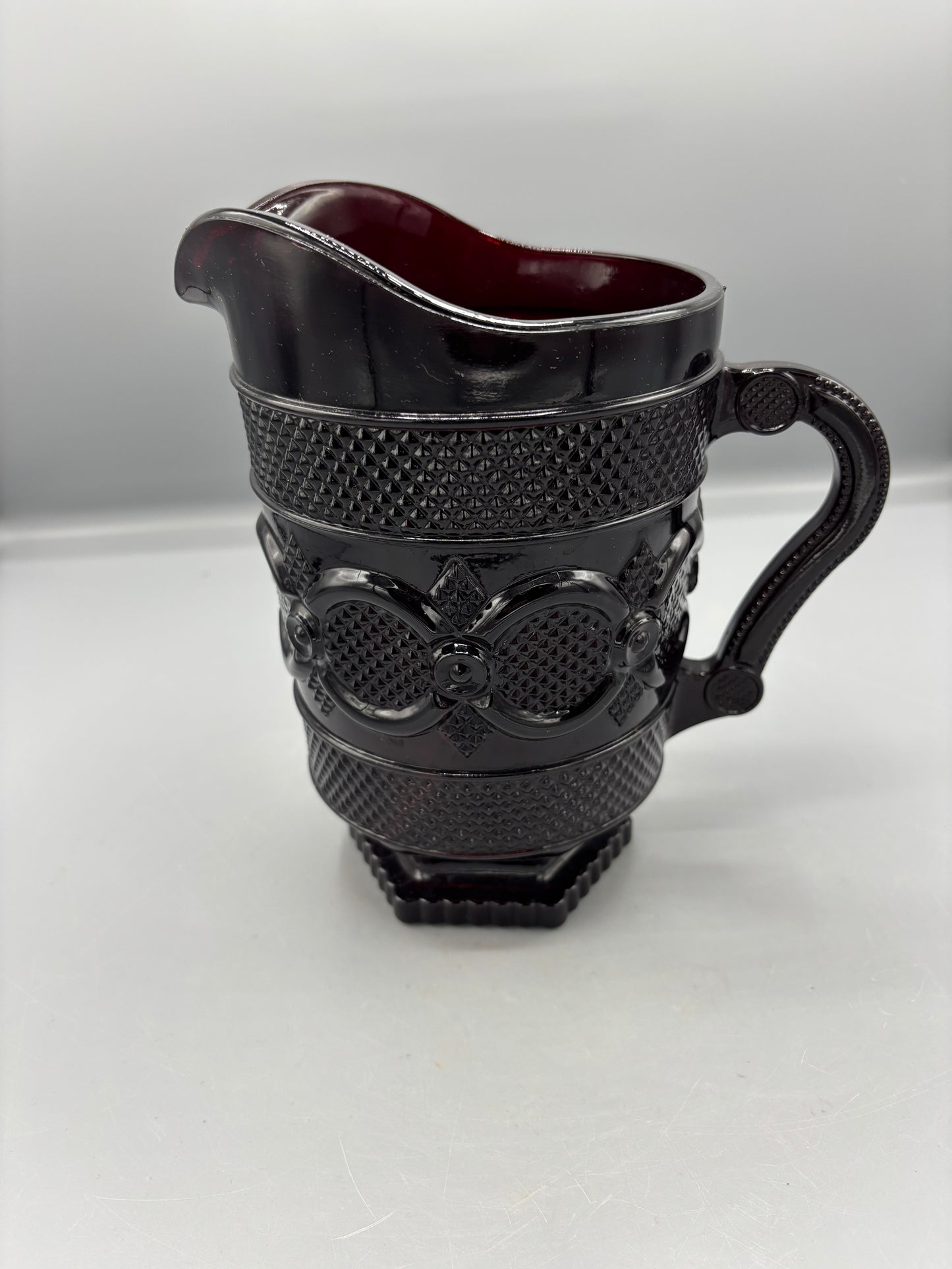 Vintage Avon Cape Cod Ruby Red wine pitcher