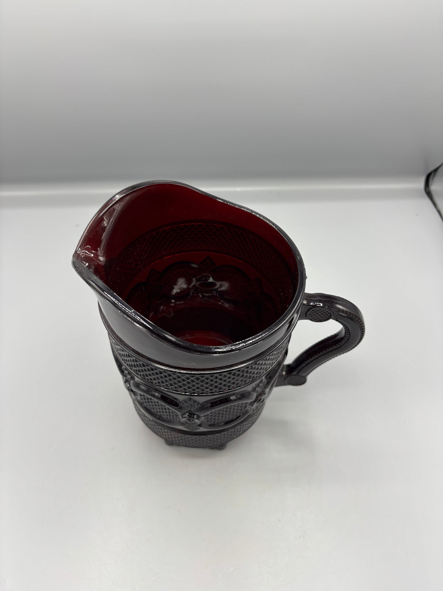 Vintage Avon Cape Cod Ruby Red wine pitcher