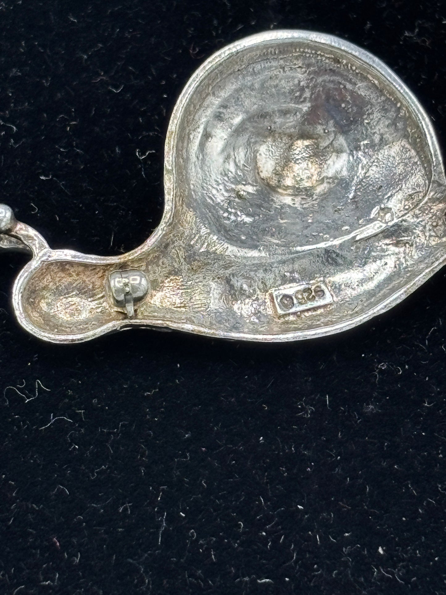 Sterling snail brooch