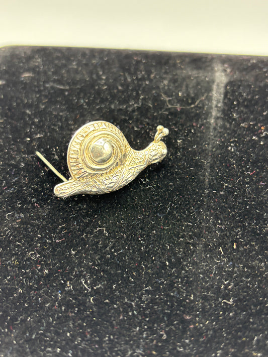 Sterling snail brooch
