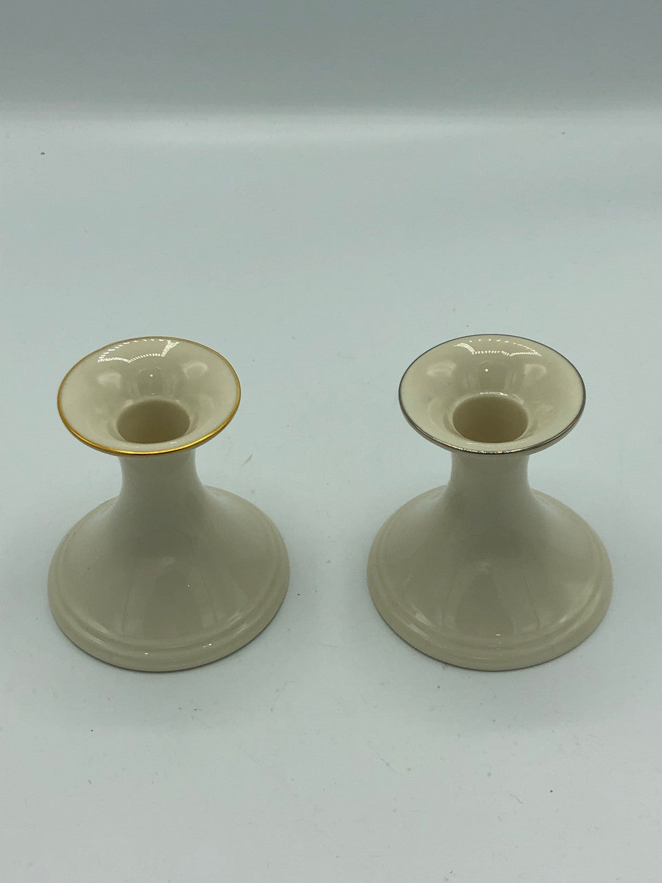 Vintage pair of Ivory Lenox candlesticks