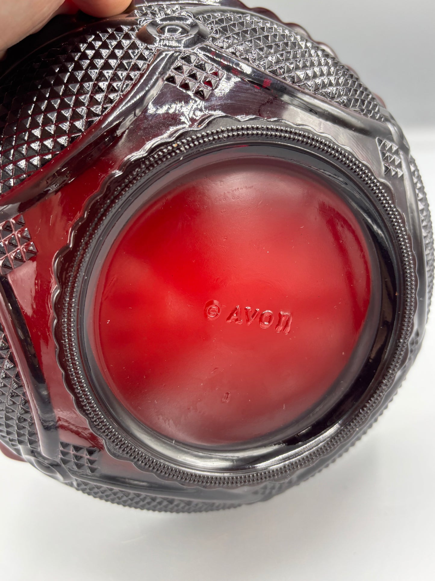 Vintage Avon Cape Cod Ruby Red bowl