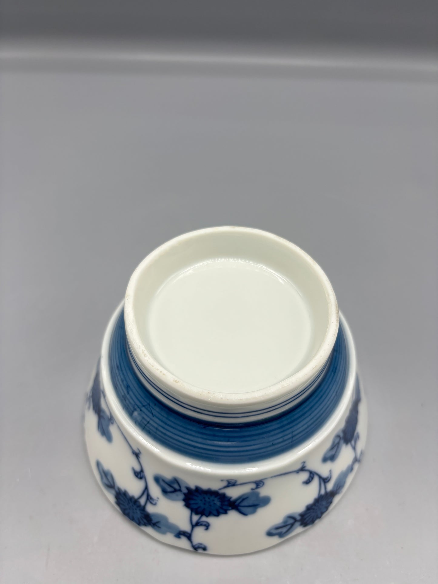 Vintage Japanese Blue & White  rice bowl