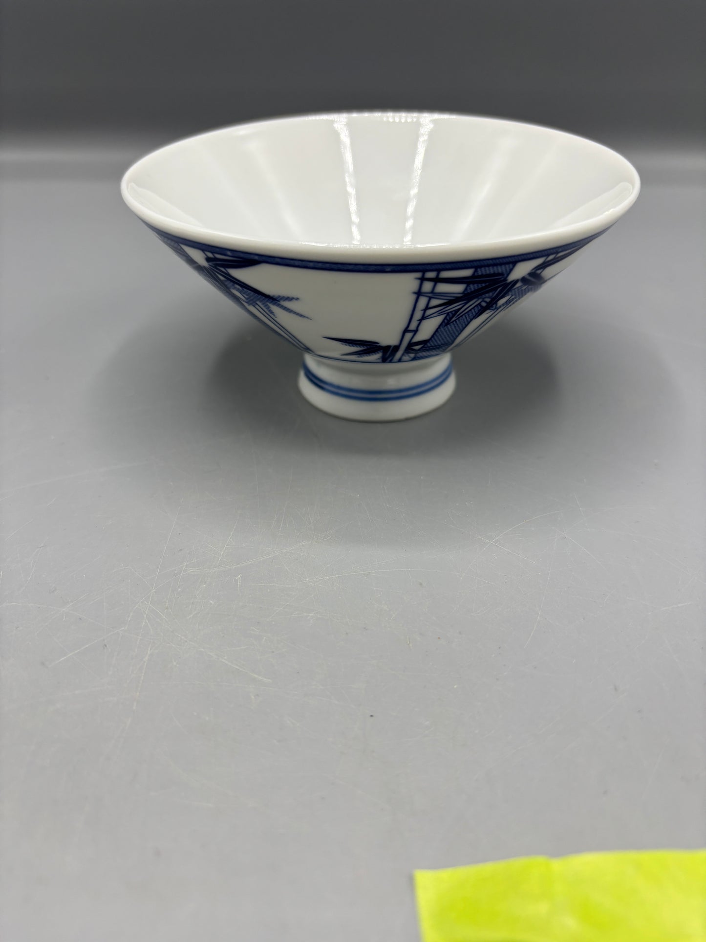 Traditional Japanese Blue & White Rice Bowl