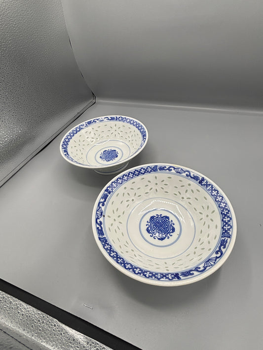 Chinese Blue & White porcelain rice bowl