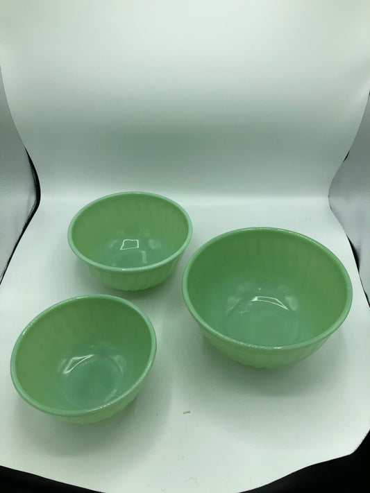 Jadeite  Nesting Bowls set of 3