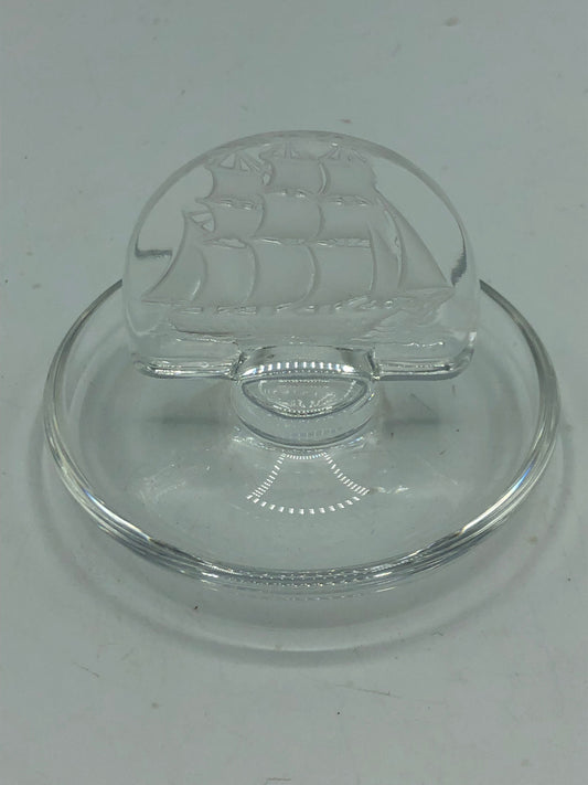 Lalique ship ring holder