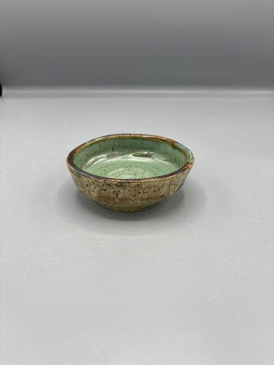 NC Pottery Shallow Sage green bowl
