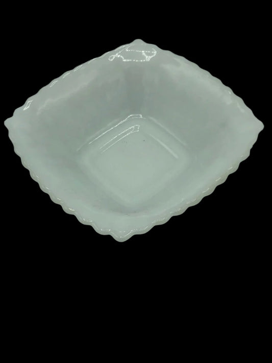 Milk glass candy dish