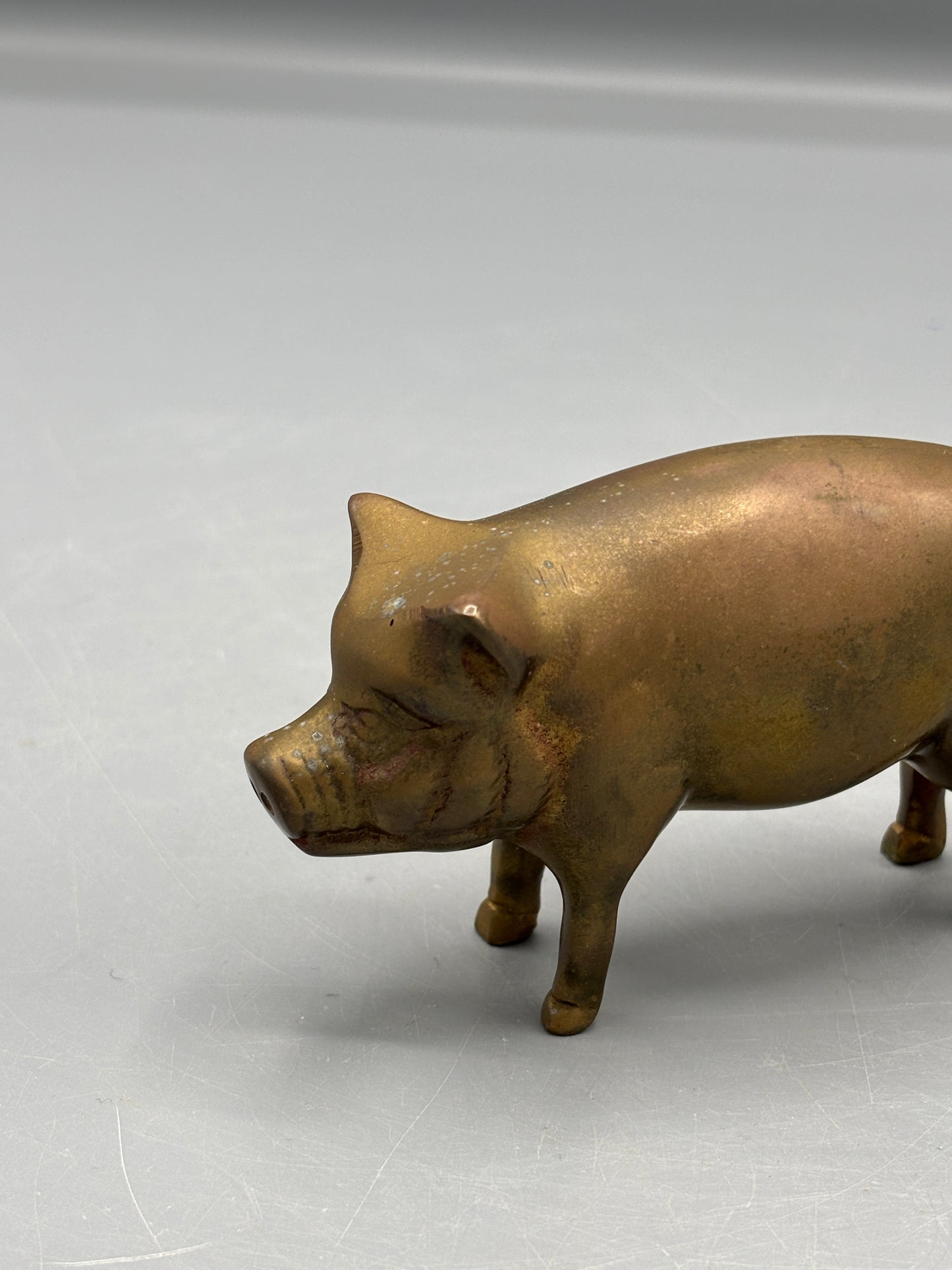 Medium Brass Pig