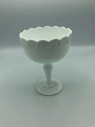 Milk glass compote